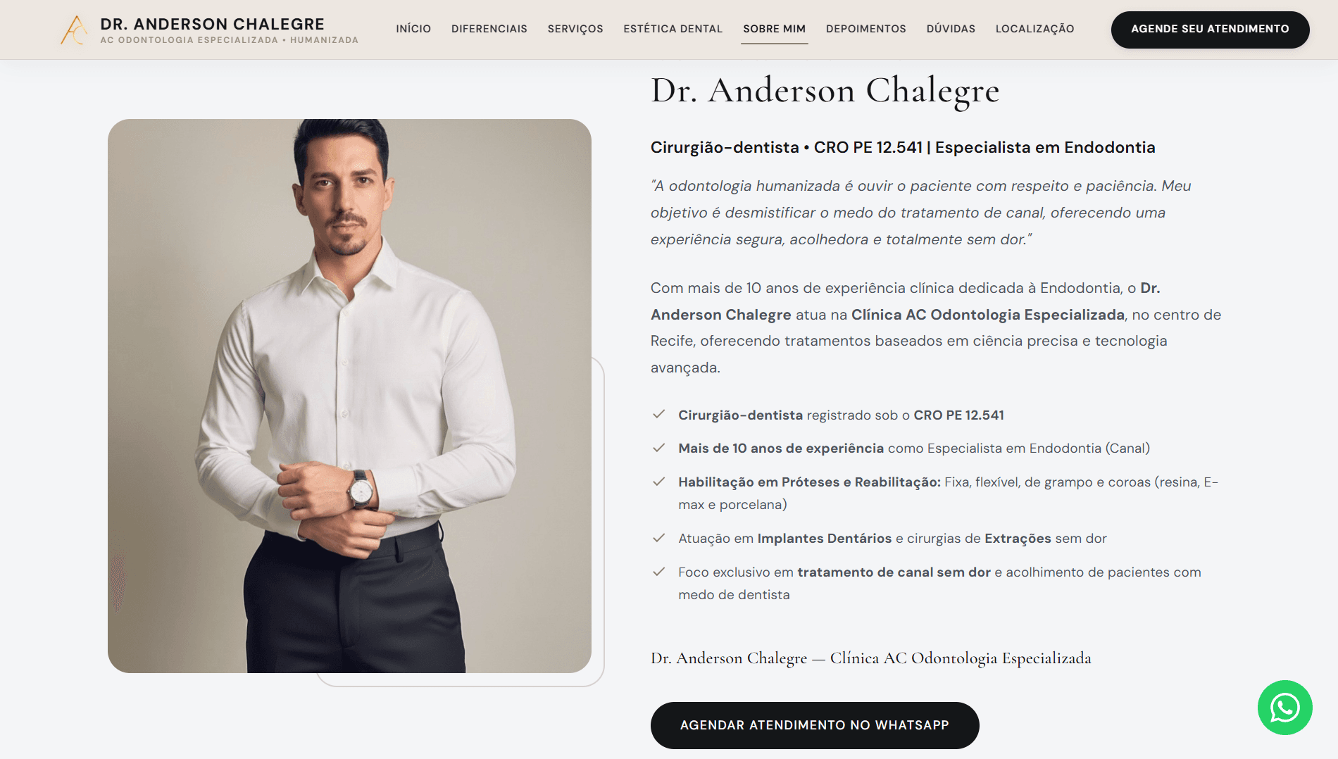 Mockup de Dr. Anderson Chalegre | AC Odontologia